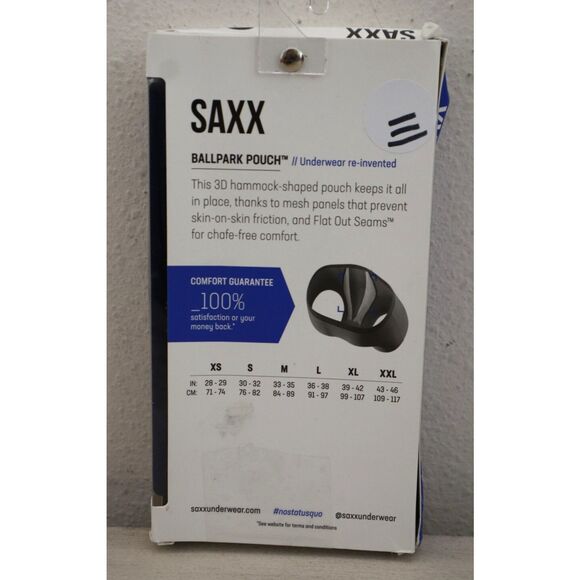 SAXX SXTM35 Men's Sz XL Navy Blue Vibe Super Soft Slim Fit Boxer Brief Trunks - Picture 2 of 6